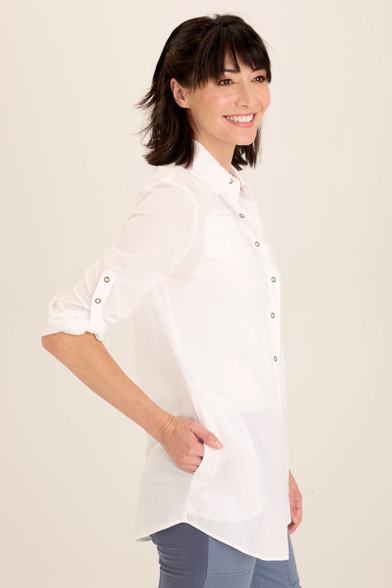 Reporter Soft Voile Button-Down Blouse - Image 2