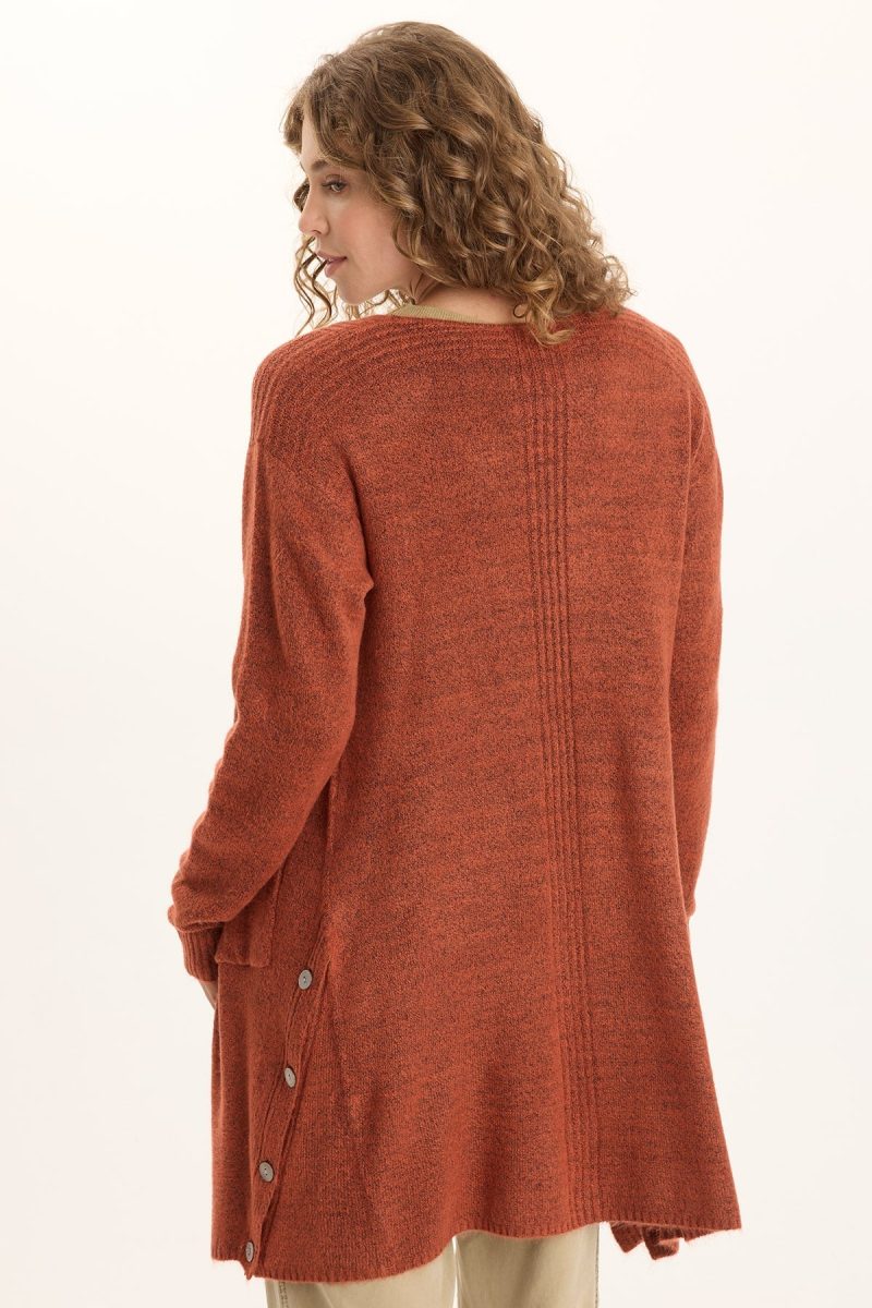 Bayek Longline Open-Front Knit Cardigan - Image 3